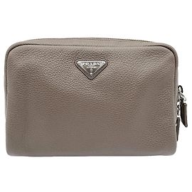 Bolsa de Ombro Prada Vitello Daino Bege