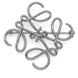 Loewe Anagramm-Brosche aus Silber Silber