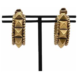 Orecchini a cerchio vintage Gold Large Yves Saint Laurent D'oro