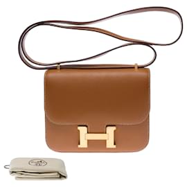 Hermès HERMES Constance Tasche aus goldenem Leder - 103549 Golden