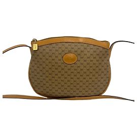 Bolsa de Ombro/Pouch de Couro Gucci Vintage Micro GG Logo Marrom