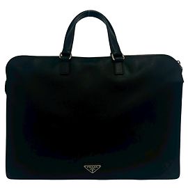 Valigetta in pelle Saffiano Prada Nero