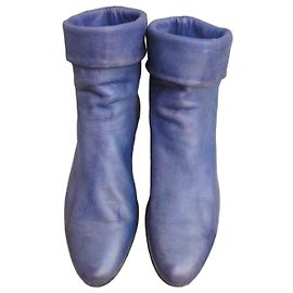 Bottines en cuir Bally 80s Violet