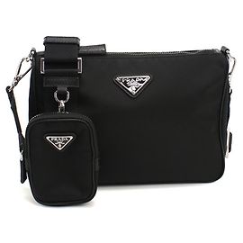 Borsa a tracolla nera da uomo Prada Nero