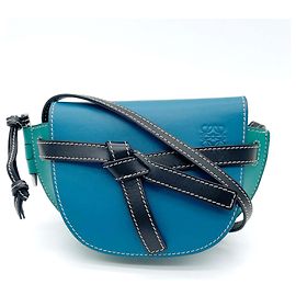 Borsa a tracolla Loewe Gate Bag Mini Blu Verde