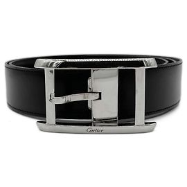 Cartier Tank Ledergürtel Silber