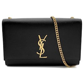 Bolsa de Alça Saint Laurent Kate Medium YSL Cassandra Preto