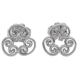 Tiffany & Co. Venezia Silver Stud Earrings Silvery