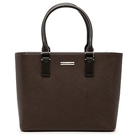 Tote de couro marrom Burberry Marrom Castanho escuro