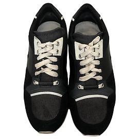 Dior Homme Baskets en cuir et daim noir Noir Blanc