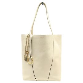 Chloé CHLOE SPIN MEDIUM BEIGE GRAINLEDER TASCHE 2025 Beige