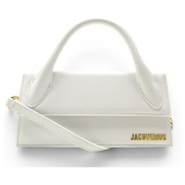 BOLSA DE OMBRO JACQUEMUS LE CHIQUITO LONG EM COURO BRANCO HAND BAG Branco