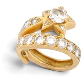 Autre Marque SHOOTING STAR DIAMOND RING 3.5CT 54 18K YELLOW GOLD 10.17G Golden