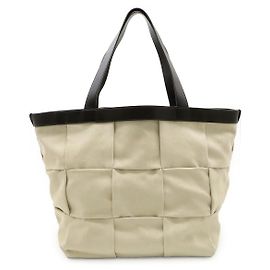 Arco Canvas Leder Tote Bag Bottega Veneta Beige Andere