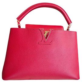 Louis Vuitton Capucines Borsa in Pelle Taurillon Rossa Rosso