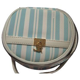 Courreges Courrèges Pequena Necessaire Listrada Branco Azul