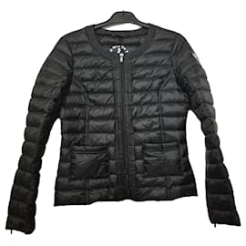 Autre Marque J.O.T.T. Black Quilted Down Jacket Brown