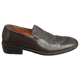 Gucci Mocassini in pelle verniciata marrone Marrone