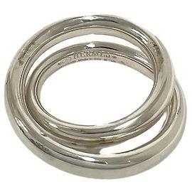 Hermès Hermes Vertige Band Ring Silvery