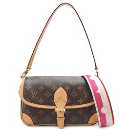 Bolsa de ombro Diane para mulher Louis Vuitton Marrom Rosa Fuschia