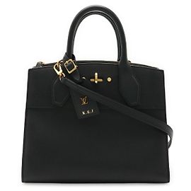 Bolsa 2 ways Louis Vuitton City Steamer PM de couro Preto