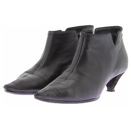 Céline Botas de couro preto Preto