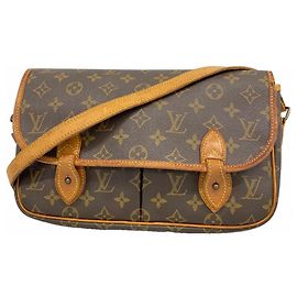 Borsa a spalla Louis Vuitton Monogram Gibeciere MM Marrone