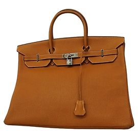Hermès Sac à main Hermes Birkin 40 en cuir Togo Gold Doré