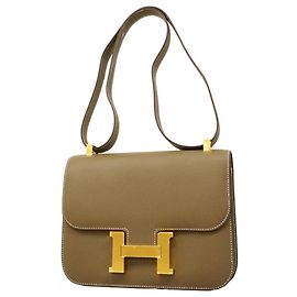 Hermès Hermes Schultertasche Constance 24 Taupe