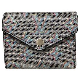 Cartera Bi-fold Louis Vuitton Monogram LV Pop Zoe Rosa Azul Amarillo