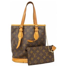 Borsa Tote Louis Vuitton Monogram Bucket PM Marrone