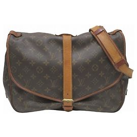 Sac à main Louis Vuitton Monogram Saumur 35 Marron