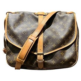 Bolsa Louis Vuitton Monogram Saumur 35 Bolsa de ombro Marrom