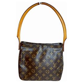 Sac à main Louis Vuitton Monogram Looping MM Marron