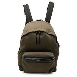 Mochila City em lona marrom Saint Laurent Marrom Caqui