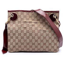 Bolsa Transversal Gucci Bege GG Canvas Eclipse Bege