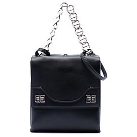 Borsa Prada Black Soft Calf Double Turnlock Nero