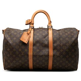 Louis Vuitton Marrom Monogram Keepall Bandouliere 50 Marrom