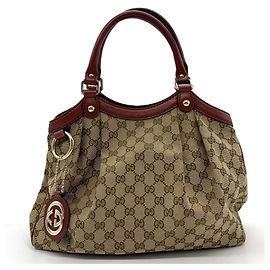 Gucci GG Canvas Sukey Tote Bag Bordeaux