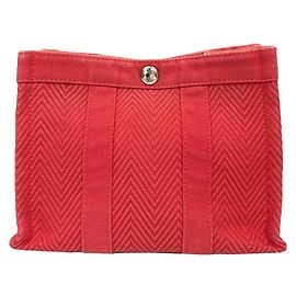 Hermès Hermes Mini Cabas Pouch Red
