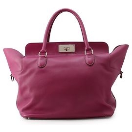 Hermès Bolsa Hermes Toolbox 33 Magnolia Swift Rosa Roxo