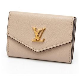Louis Vuitton Portefeuille Lock Mini Tri-fold Wallet Grey