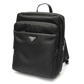 Prada Re-Nylon x Saffiano Leather Backpack Black