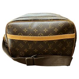 Louis Vuitton Monogram Reporter PM Handbag Brown