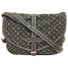 Bolsa Louis Vuitton Monogram Mini Lin Saumur 30 Marrom