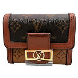 Carteira Tri-Fold Monogram Reverse Louis Vuitton Marrom