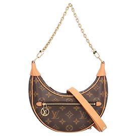 Bolsa de Ombro Louis Vuitton Loop Monogram Marrom Multicor Monograma