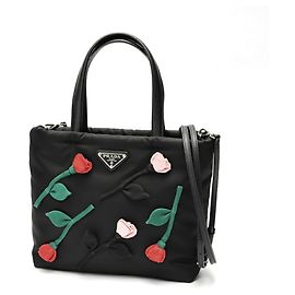 Sac cabas en nylon noir Prada Noir