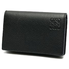 Loewe Black Leather Card Case Black