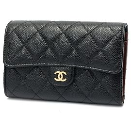 Chanel Matelassé Medium Flap Wallet Black